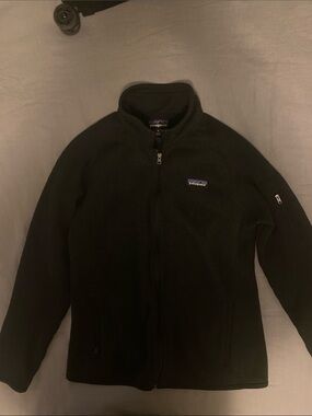 Patagonia Black Full-Zip Fleece Jacket with Logo